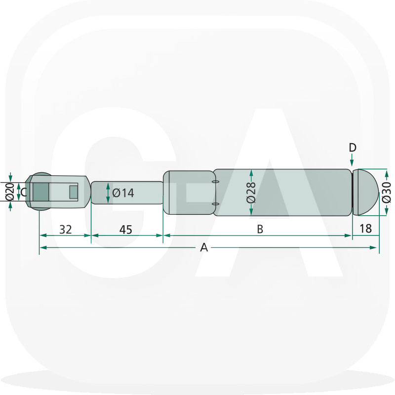 Verin gaz pare brise Cabines Fritzmeier